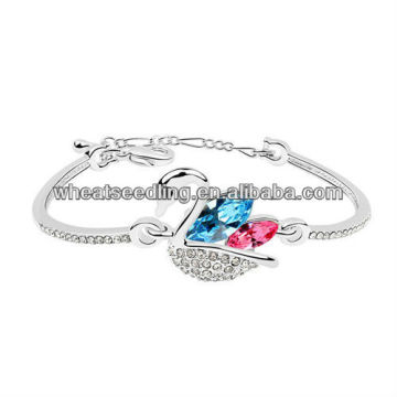 De Moda De Oro Brillante Diamante Cisne De Pulsera Bijou Para La Niña 02012111626